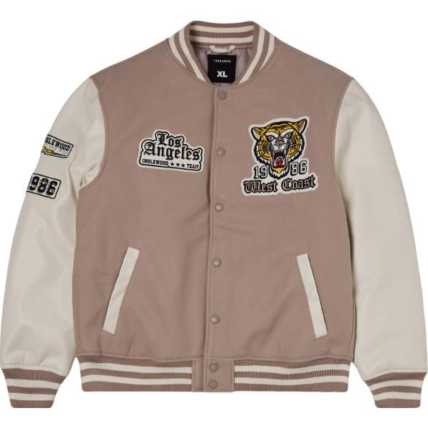 bomber Terranova marrone con stampe