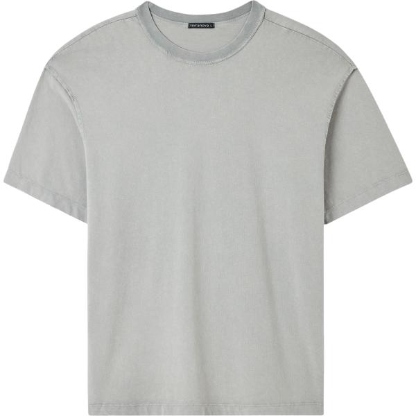 t-shirt Terranova grigio tinta unita
