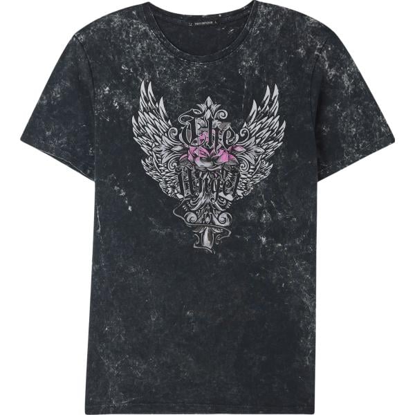 t-shirt Terranova blu con stampe