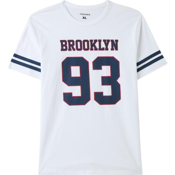t-shirt Terranova bianco con stampe