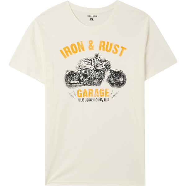 t-shirt Terranova bianco con stampe