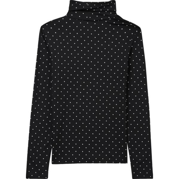 t-shirt Terranova nero a pois