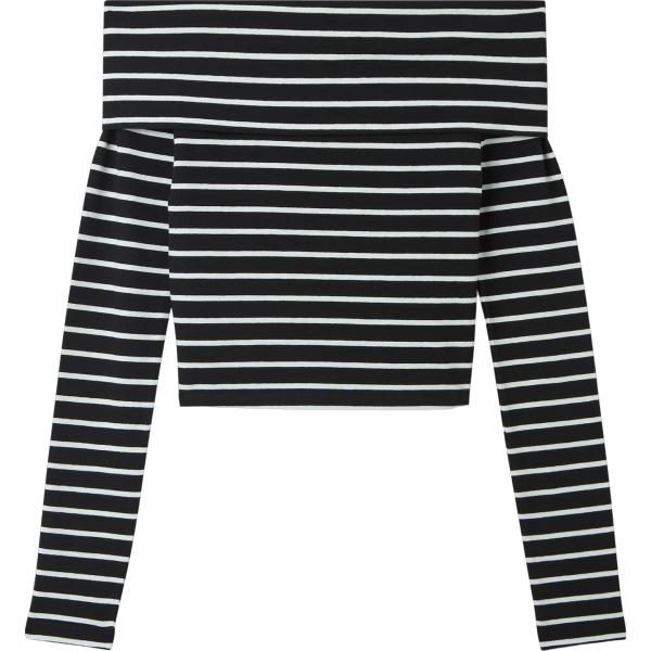 t-shirt Terranova nero a righe
