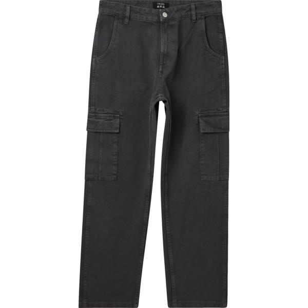 pantaloni cargo Terranova nero tinta unita