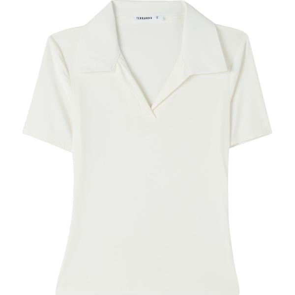 polo Terranova bianco tinta unita