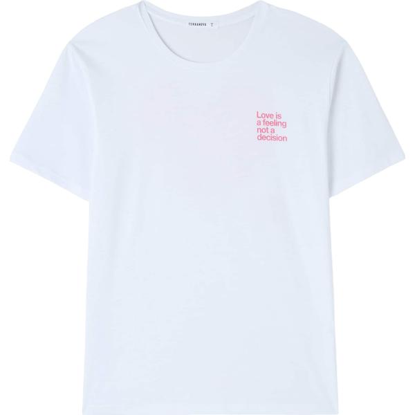 t-shirt Terranova bianco con stampe