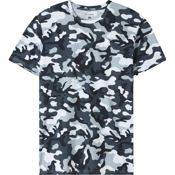 t-shirt Terranova multicolore military