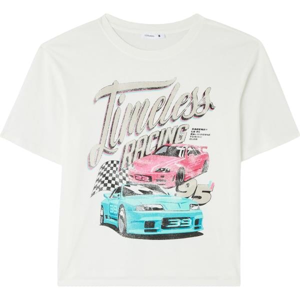 t-shirt Terranova bianco con stampe