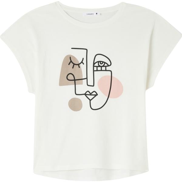 t-shirt Terranova bianco con stampe