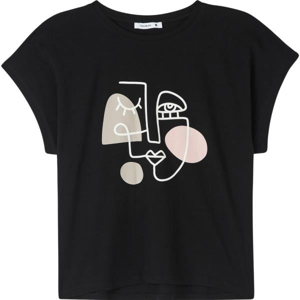 t-shirt Terranova nero con stampe