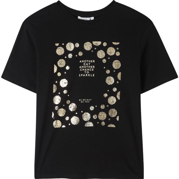 t-shirt Terranova nero con stampe
