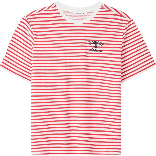 t-shirt Terranova bianco a righe