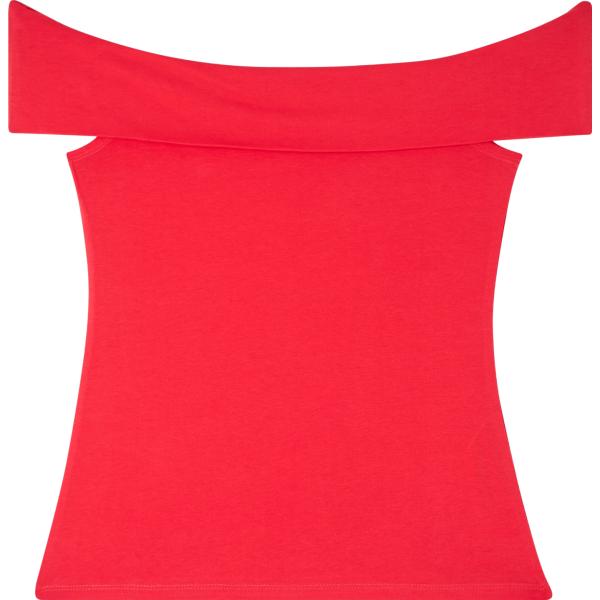 top Terranova rosso tinta unita