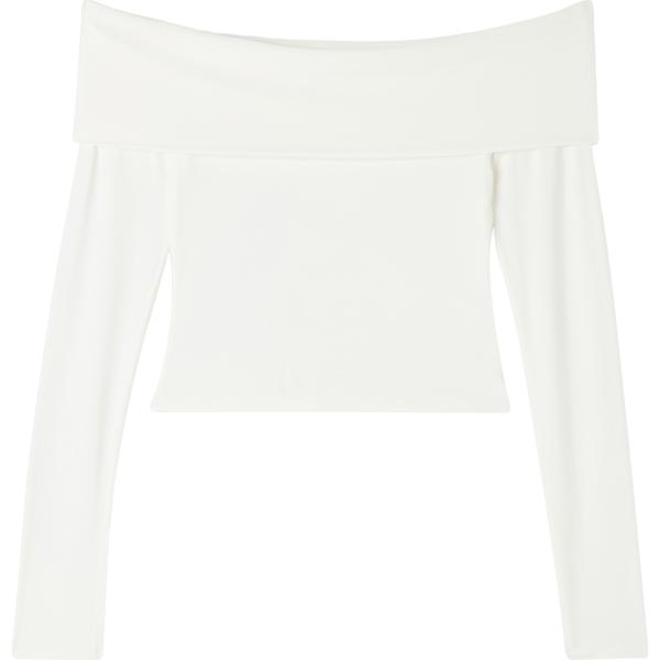 t-shirt Terranova bianco tinta unita