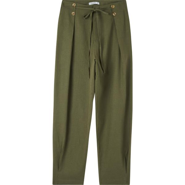 pantaloni Terranova verde tinta unita