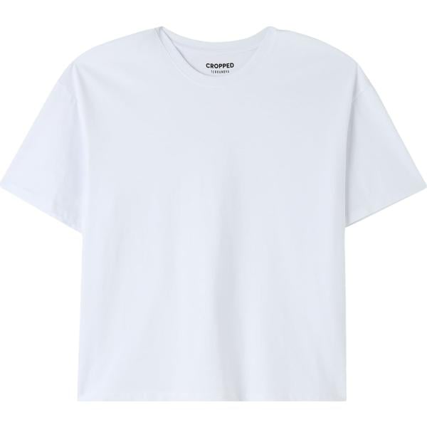 t-shirt Terranova bianco tinta unita