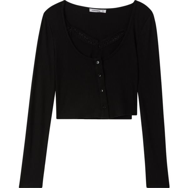 cardigans Terranova nero tinta unita