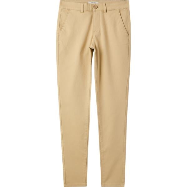 pantaloni chino Terranova marrone tinta unita