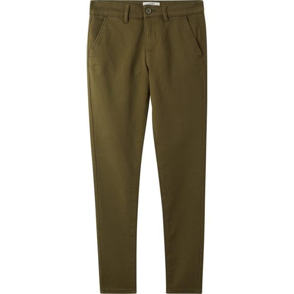 pantaloni chino Terranova marrone tinta unita