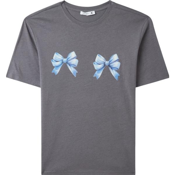 t-shirt Terranova grigio con stampe