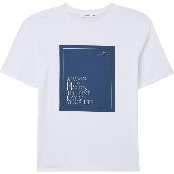 t-shirt Terranova bianco con stampe