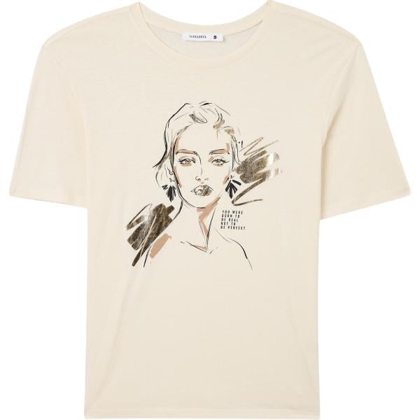 t-shirt Terranova bianco con stampe