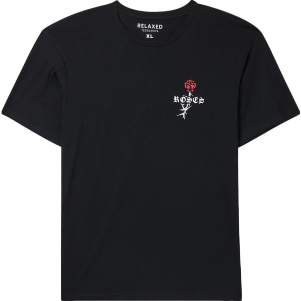 t-shirt Terranova nero con stampe