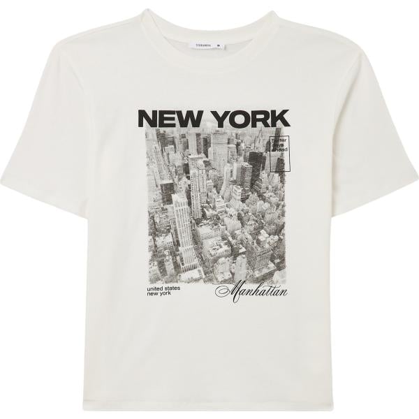 t-shirt Terranova bianco con stampe
