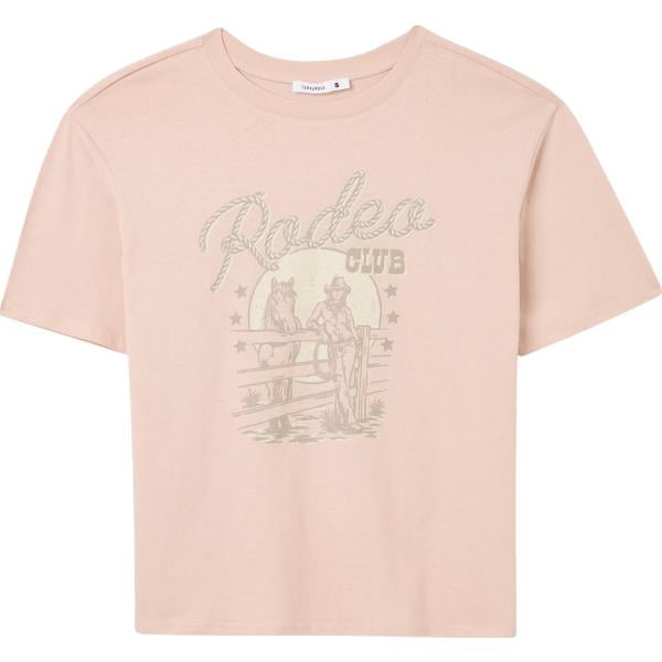t-shirt Terranova marrone con stampe