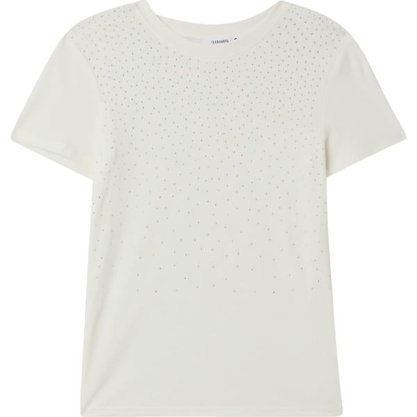 t-shirt Terranova bianco tinta unita