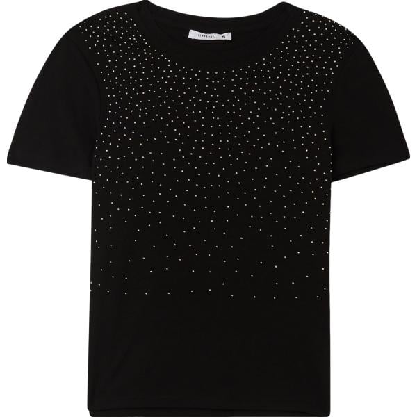 t-shirt Terranova nero tinta unita