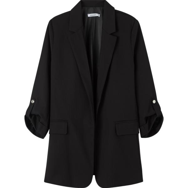 blazer Terranova nero tinta unita