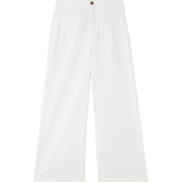 pantaloni Terranova bianco tinta unita