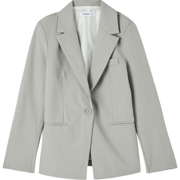 blazer Terranova grigio tinta unita