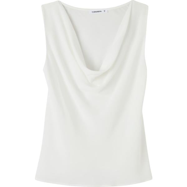 top Terranova bianco tinta unita