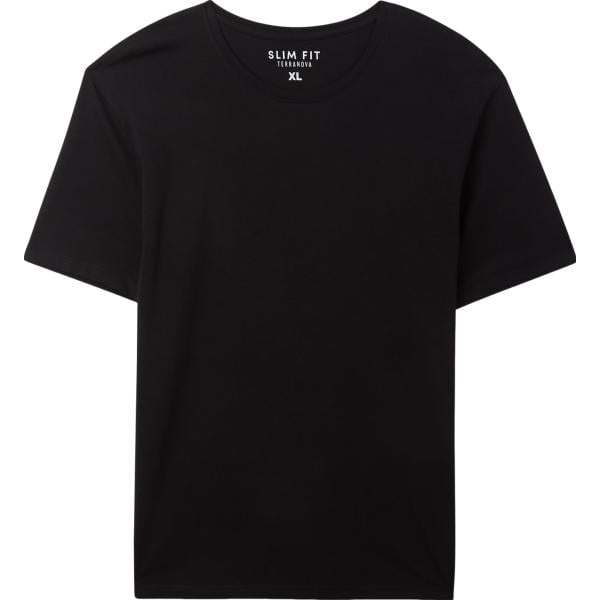 t-shirt sportive Terranova nero tinta unita