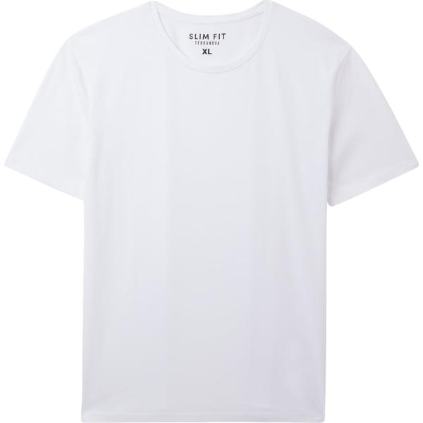 t-shirt sportive Terranova bianco tinta unita