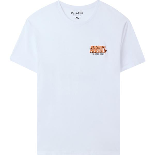 t-shirt Terranova bianco con stampe
