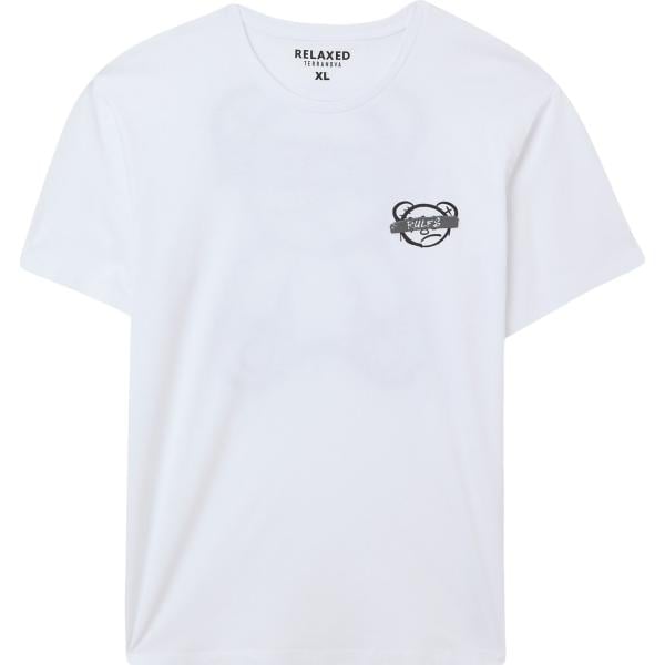 t-shirt Terranova bianco con stampe