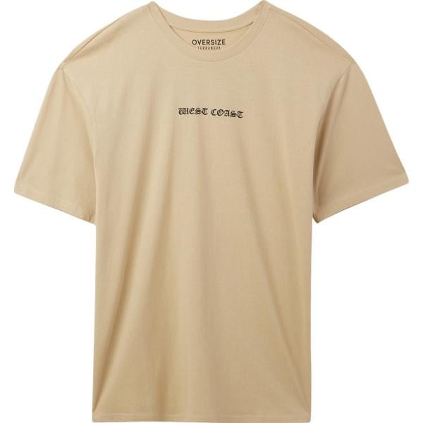 t-shirt Terranova marrone con stampe