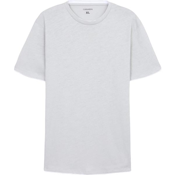 t-shirt Terranova grigio tinta unita