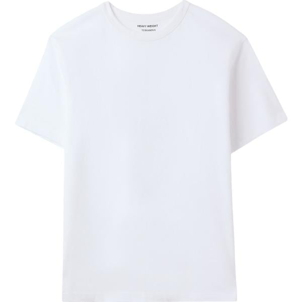 t-shirt Terranova bianco tinta unita