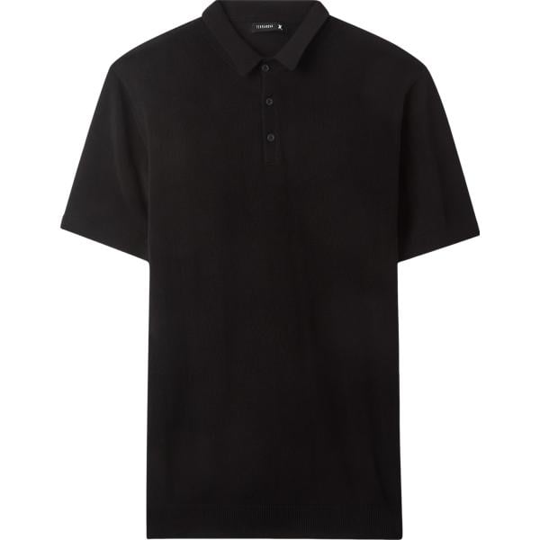 polo Terranova nero tinta unita