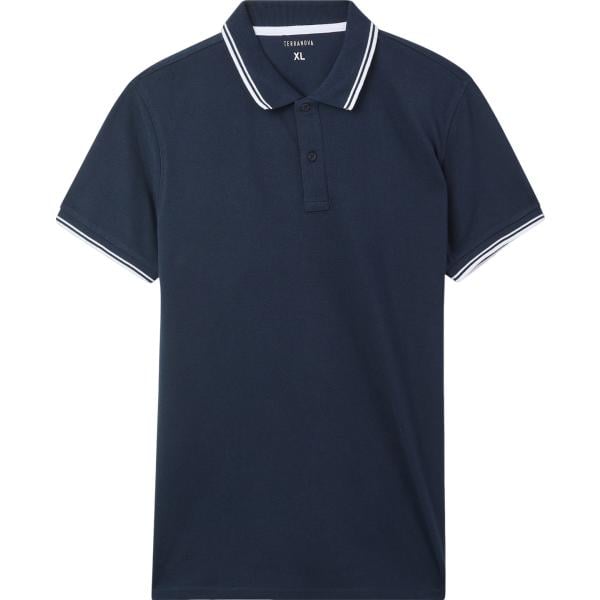 polo Terranova blu a righe