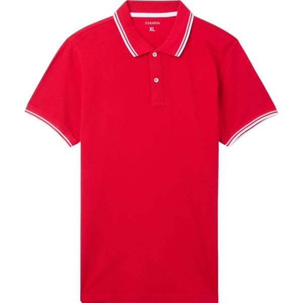 polo Terranova rosso a righe