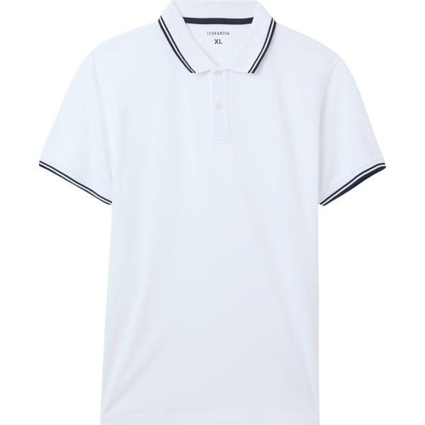 polo Terranova bianco a righe