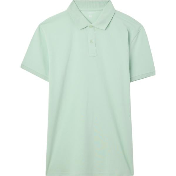 polo Terranova verde tinta unita
