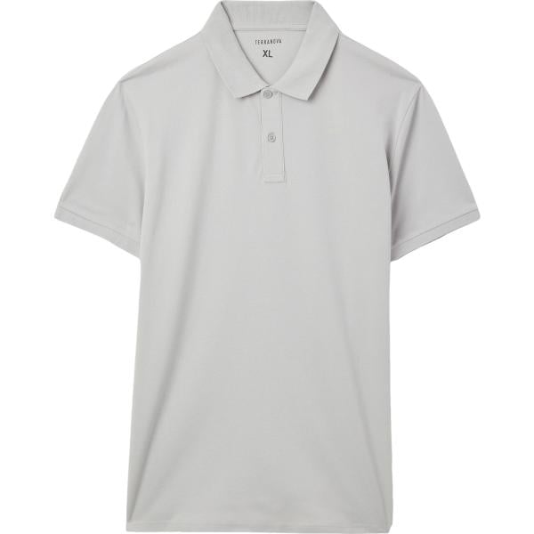 polo Terranova grigio tinta unita