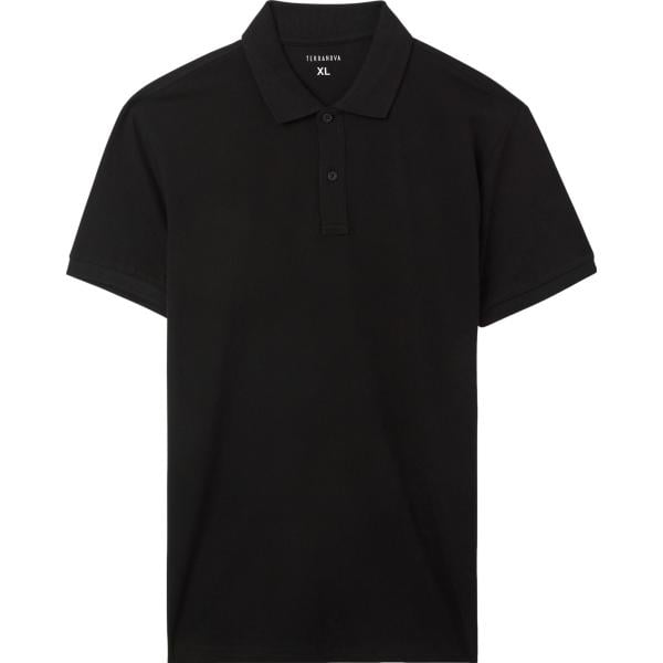 polo Terranova nero tinta unita