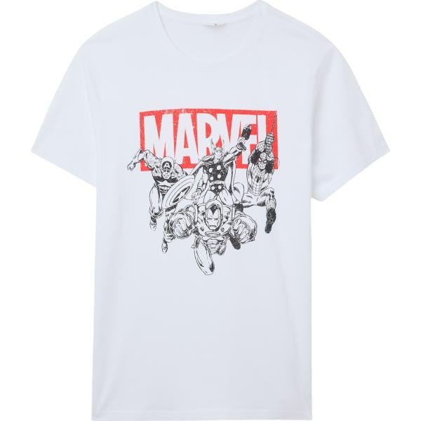 t-shirt Terranova bianco con stampe